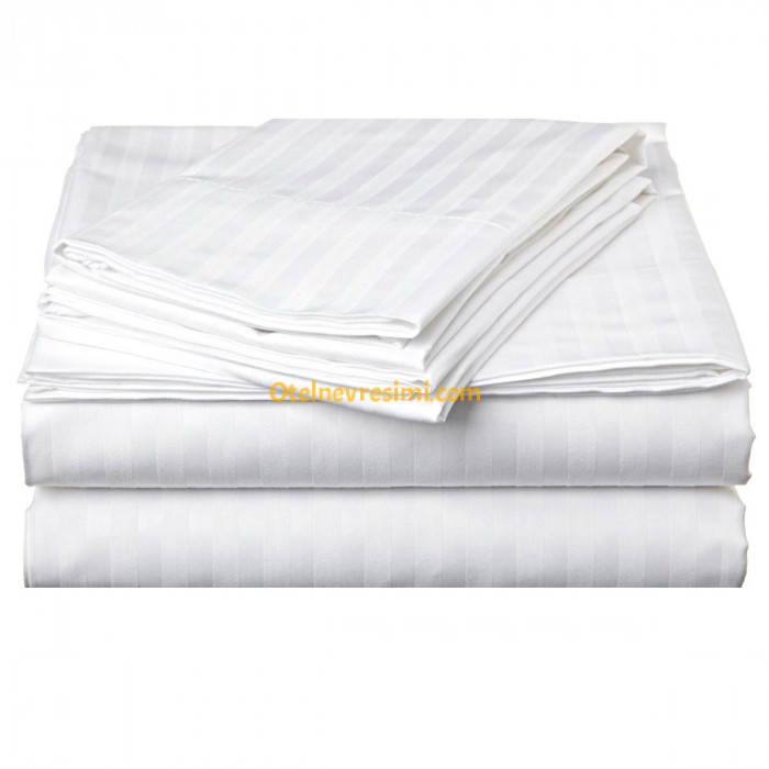 Saten Yollu Otel Çarşafı Çift Kişilik 120 Tel 240x280 cm (Sadece Çarşaf)