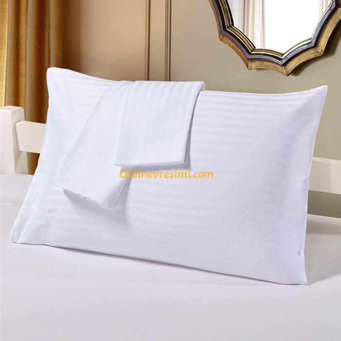 Patrisa Serisi 120 Tel Saten Yollu Yastık Kılıfı 50X70 cm