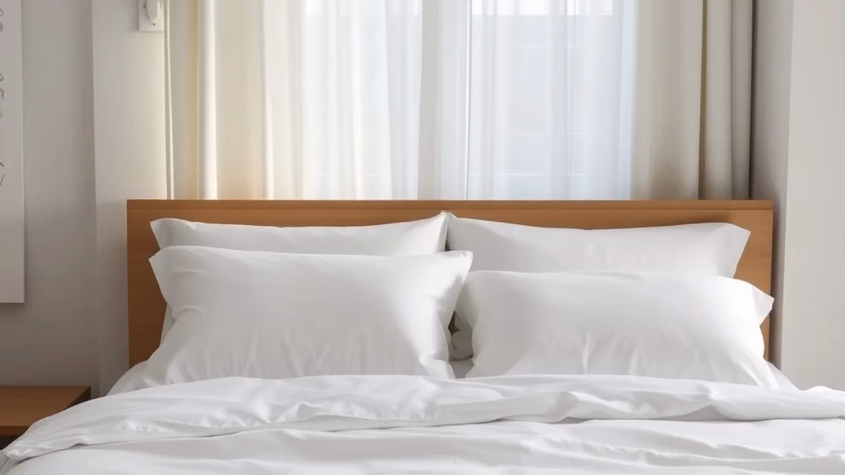 Otel nevresim gramajı oda konforunu belirleyen beyaz pamuklu nevresim takımının lüks otel yatağındaki dokusu ve dökümü